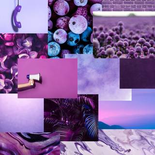 Purple collage phone wallpaper