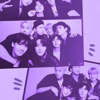 Purple collage phone wallpaper