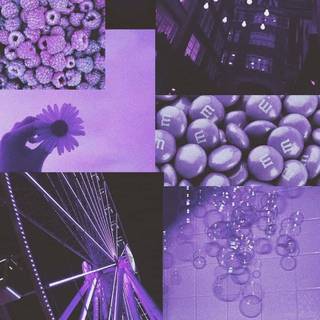 Purple collage phone wallpaper