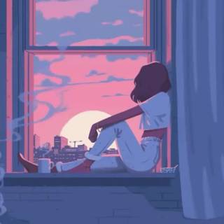 Cozy anime phone wallpaper