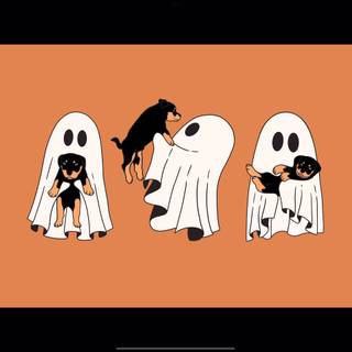 Cute ghost desktop wallpaper