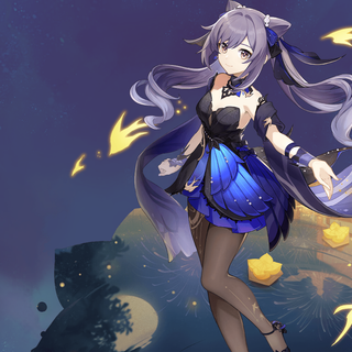 Keqing desktop wallpaper