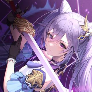 Keqing desktop wallpaper