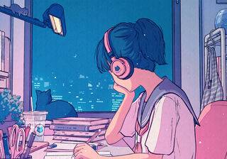 Lofi anime desktop wallpaper