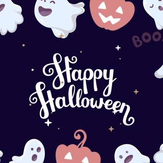 Cute ghost desktop wallpaper