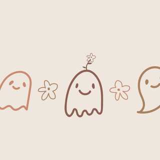 Cute ghost desktop wallpaper