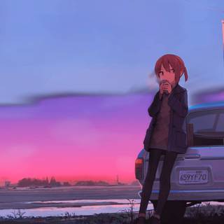 Lofi anime desktop wallpaper