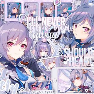 Keqing desktop wallpaper