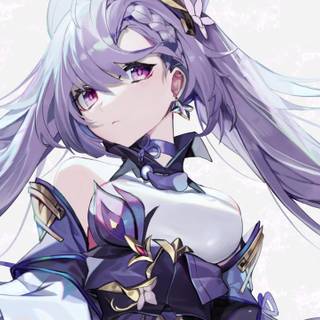 Keqing desktop wallpaper