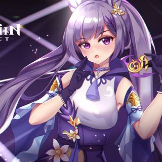 Keqing desktop wallpaper