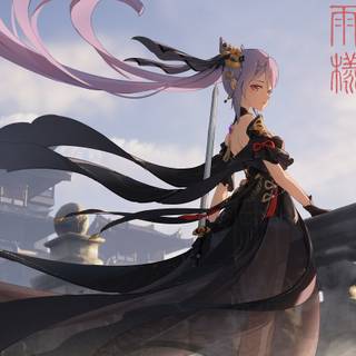 Keqing desktop wallpaper