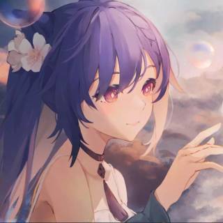 Keqing desktop wallpaper