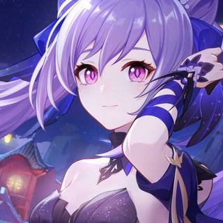 Keqing desktop wallpaper