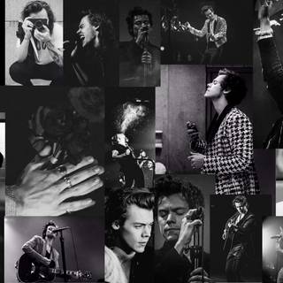Harry Styles collage desktop wallpaper