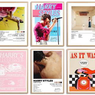 Harry Styles collage desktop wallpaper