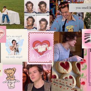 Harry Styles collage desktop wallpaper