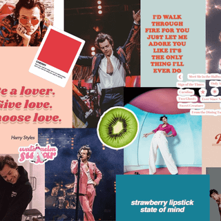 Harry Styles collage desktop wallpaper