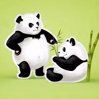 Cute panda desktop wallpaper