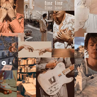 Harry Styles collage desktop wallpaper