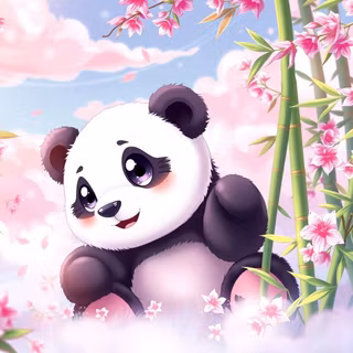 Cute panda desktop wallpaper