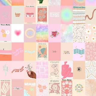 Cute pink aesthetic desktop wallpaper