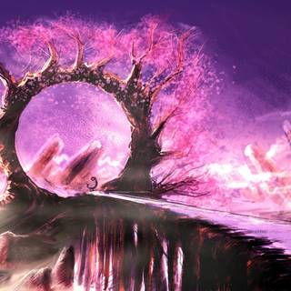 Pink fall desktop wallpaper