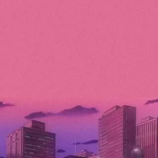90s retro city anime wallpaper