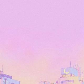 90s retro city anime wallpaper