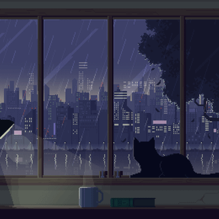 90s retro city anime wallpaper