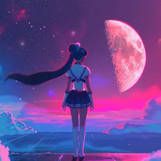 90s retro city anime wallpaper