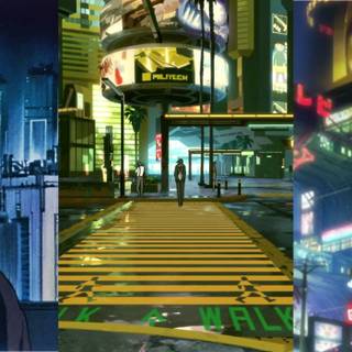 90s retro city anime wallpaper