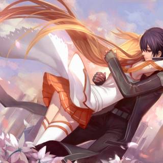 Anime hug wallpaper