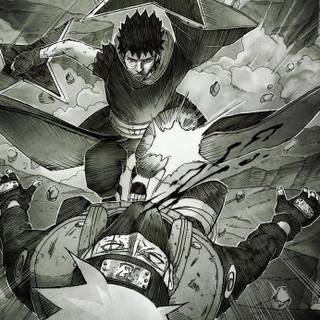 Anime black and white PS5 wallpaper