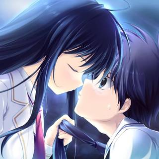 Anime hug wallpaper