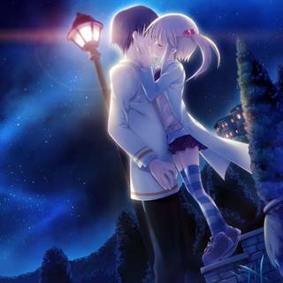 Anime hug wallpaper