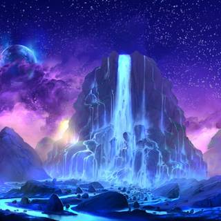 Space painting wallpaper