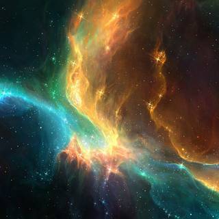 Space painting wallpaper