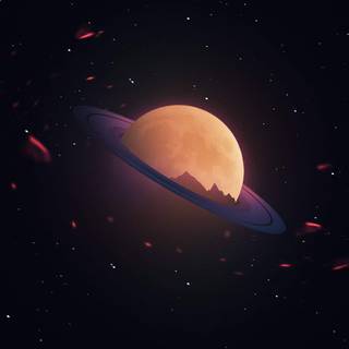 Space painting wallpaper