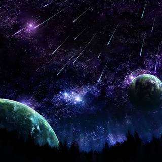 Space painting wallpaper