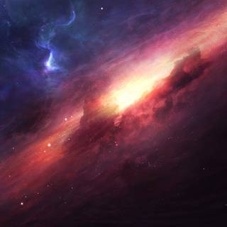 Space painting wallpaper