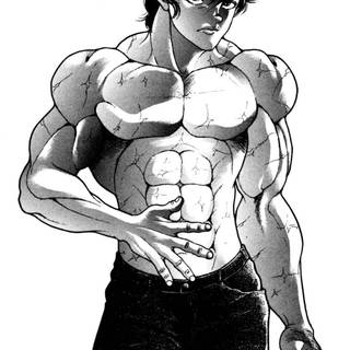 Baki black and white wallpaper
