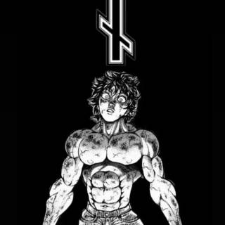Baki black and white wallpaper