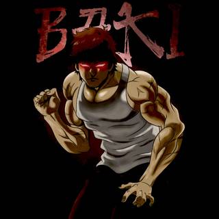 Baki black and white wallpaper
