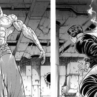 Baki black and white wallpaper