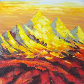 Gold mountain wallpaper