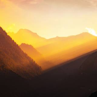 Gold mountain wallpaper