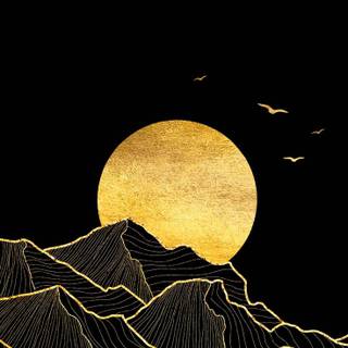 Gold mountain wallpaper