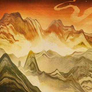 Gold mountain wallpaper