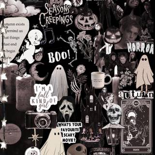 Cute gothic Halloween wallpaper