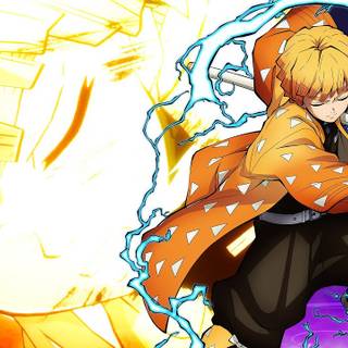 Zenitsu PS5 wallpaper